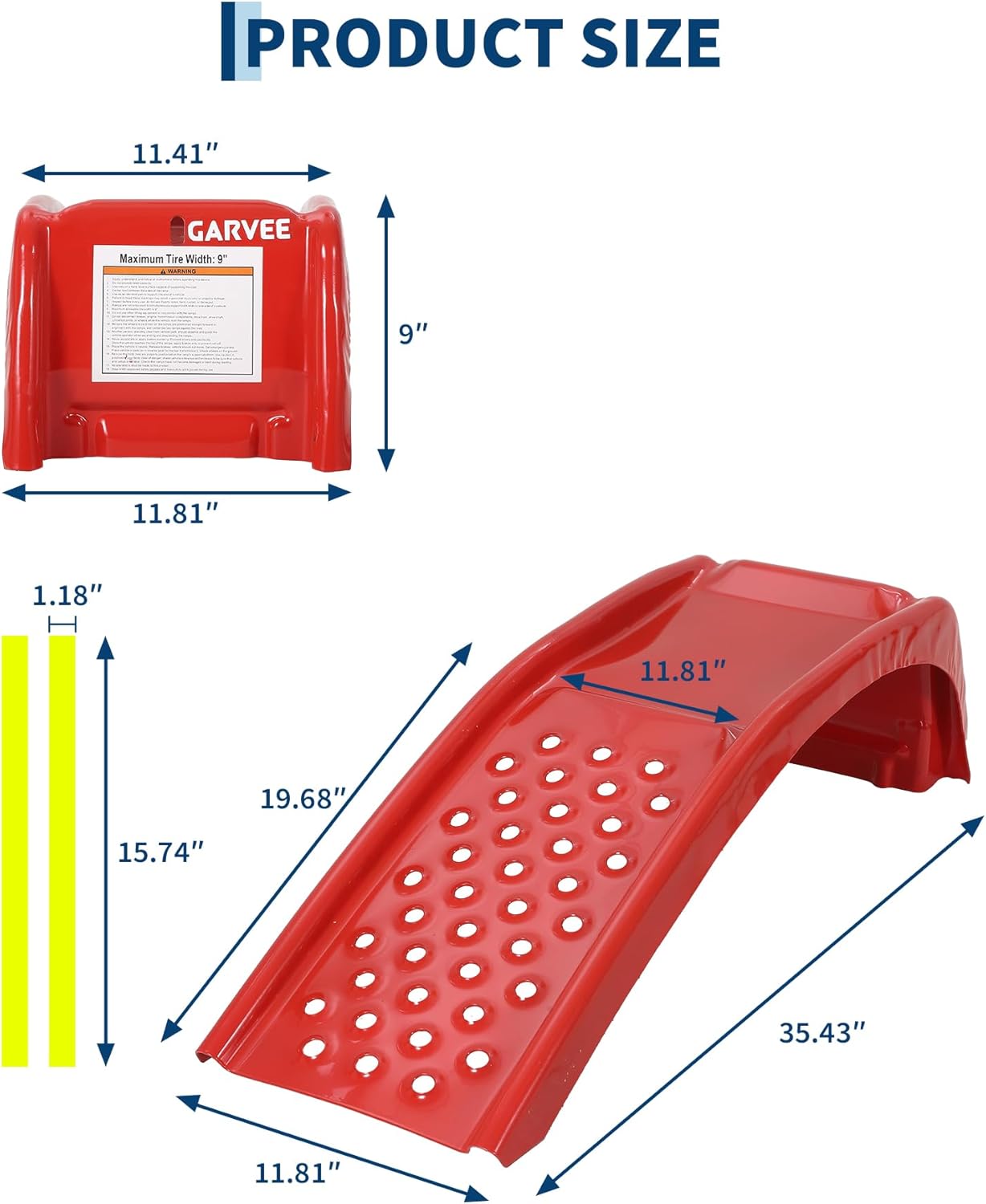 8 Inch Lift Solid Steel Car Ramps, 8000 LBS, Heavy Duty Auto Truck Ramps for Oil Change and Car Repair Vehicle Service Ramps for Car Truck SUV Repair Maintenance, 2 Pack