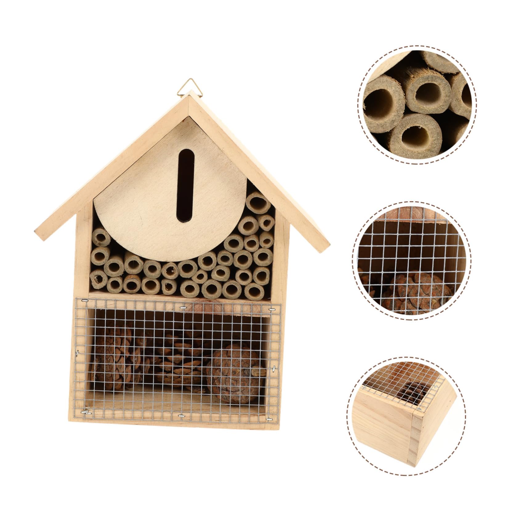 Casa per Api Sospesa in per Api Solitarie e Habitat per Giardino e Balcone Accessorio Decorativo per Aumentare Limpollinazione