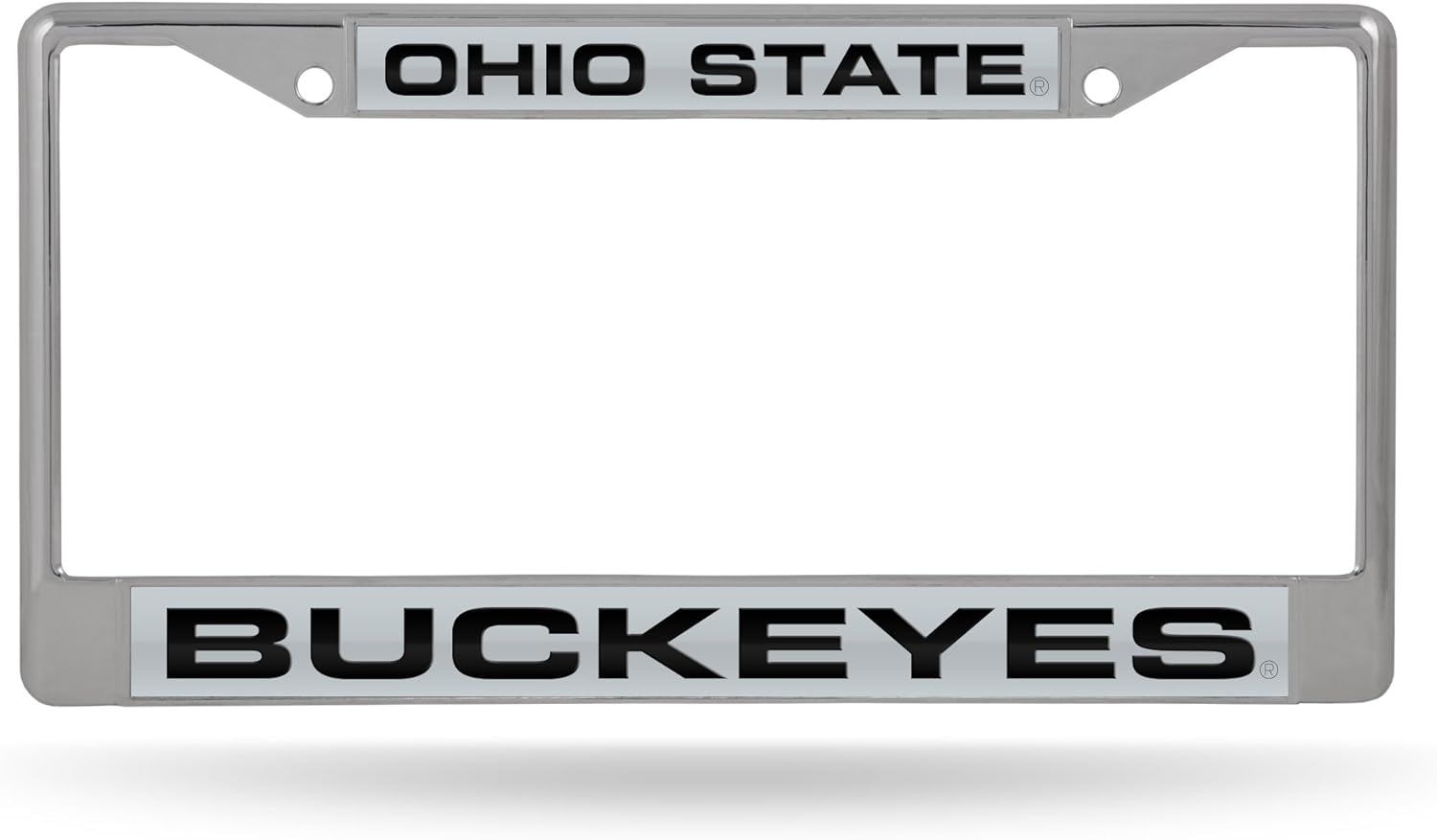Rico Industries NCAA Ohio State Buckeyes Alternate Chrome Laser License Frame 12" x 6"