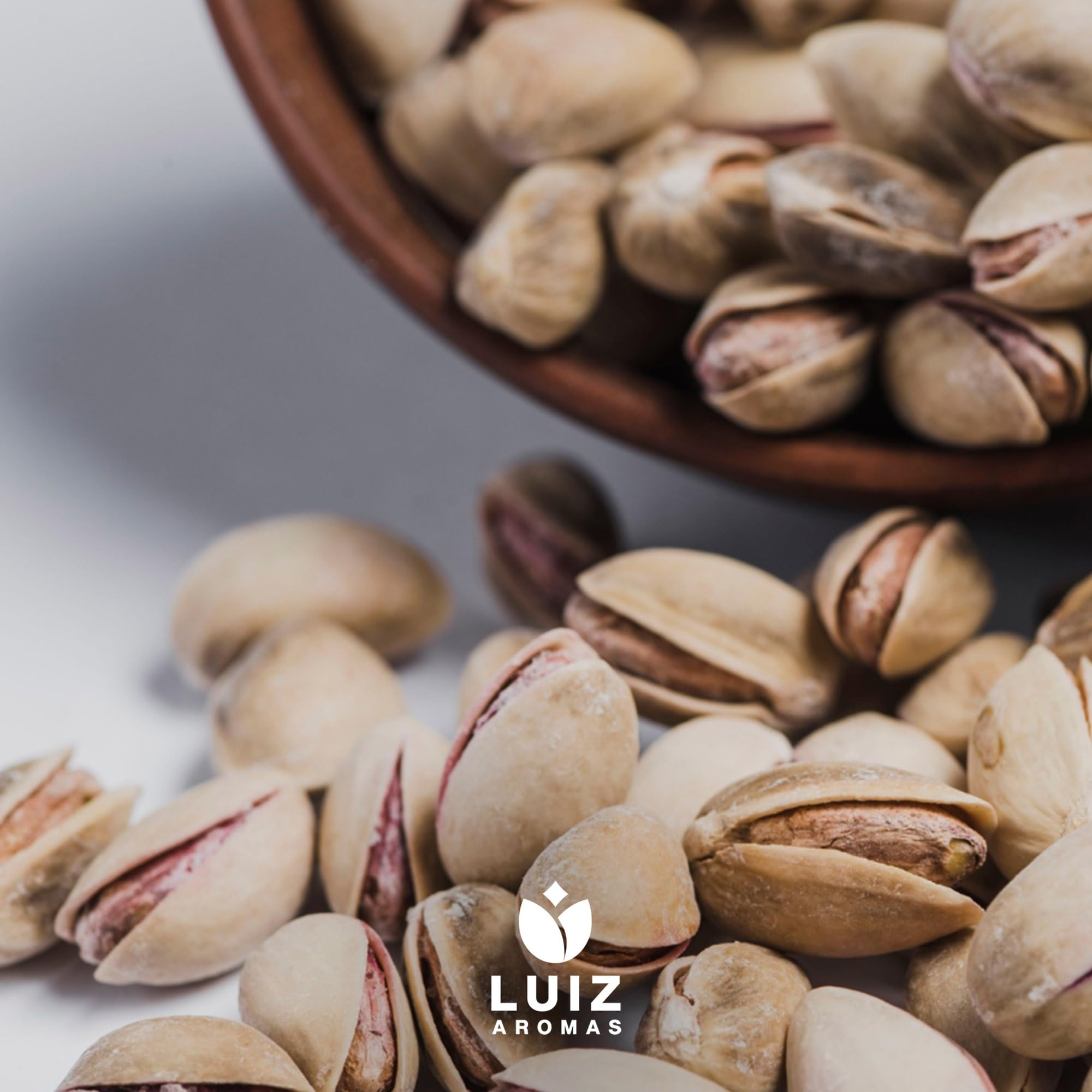 LUIZ AROMAS | Aroma Pistacho - Aroma Alimentario en Gotas para dulces de Hornear, Pasteles, Bizcochos y Tartas | Producto Vegano sin Calorías y sin Azucar | Producto 100% Italiano (50g)
