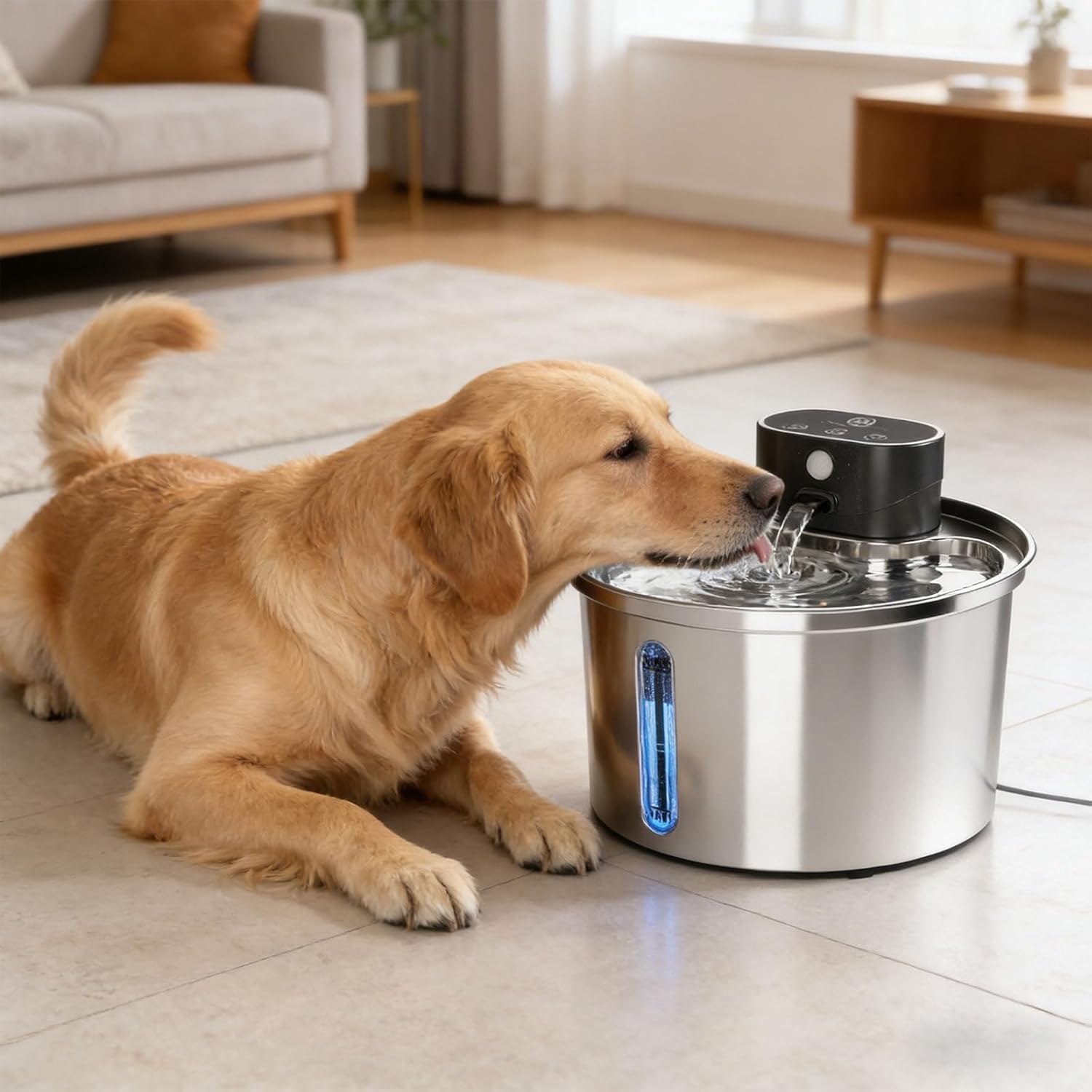 多層フィルター自動小水泉 3.2L 充電式髪の不純物を効果的に除去し、臭いをきれいなきれいな水を提供します防錆