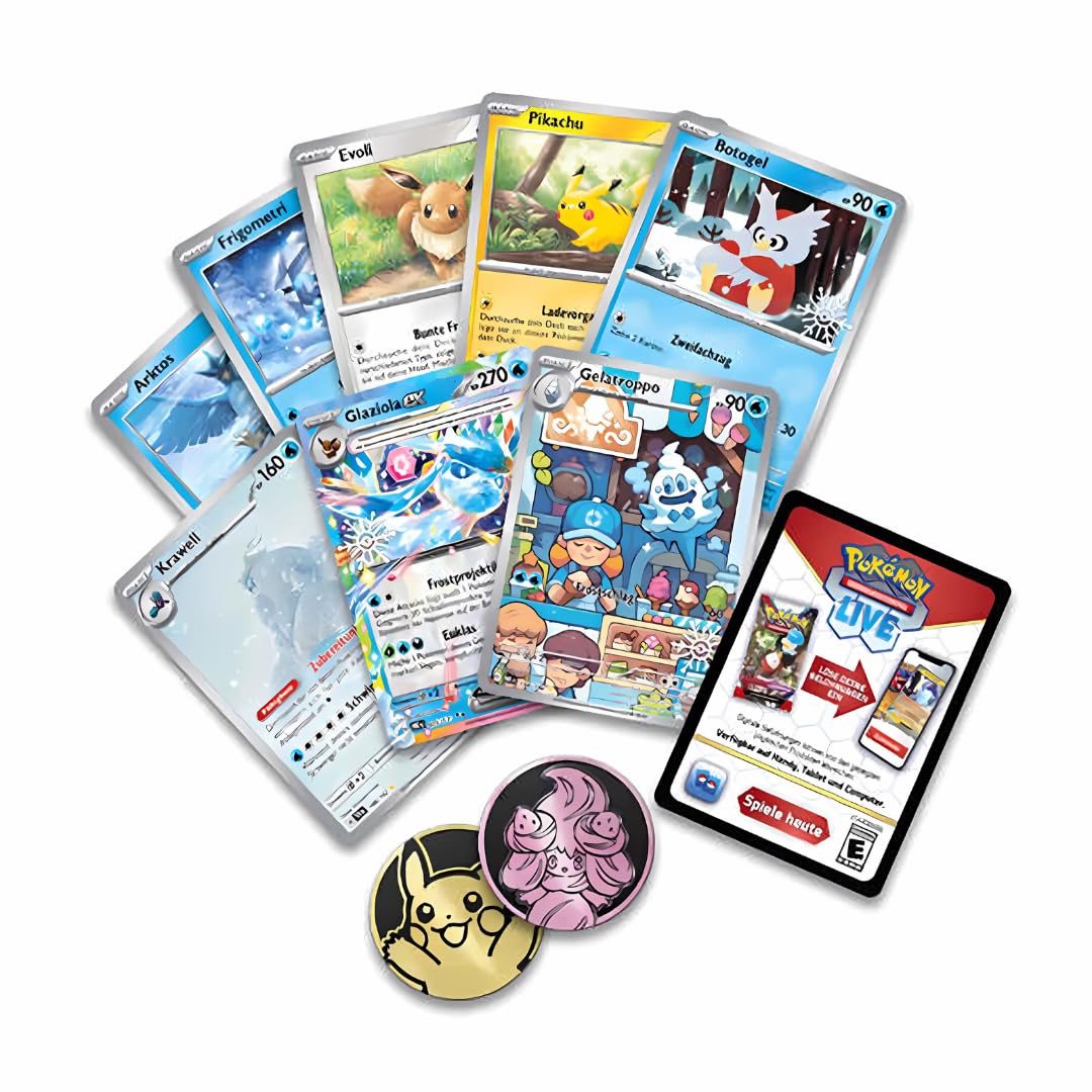 Pokémon Sammelkartenspiel Adventskalender 2025 Festtagskalender mit 25 Überraschungen (Holo-Karten, Boosterpacks, Funpacks, Münzen, Stickerbögen)