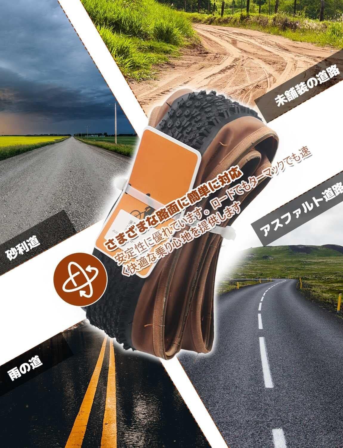26X1.95 Opona Rowerowa Odporna na Przebicia | Kevlarowa Warstwa 60 TPI | Gotowa do Tubeless do Terenu i Żwiru | Wysoka Przyczepność na Mokrych i Suchych Powierzchniach(czarny)