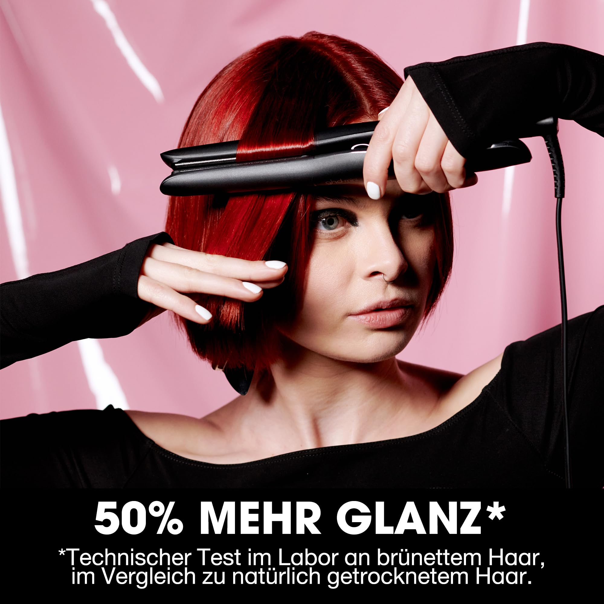 ghd mini Glätteisen für kurze Haare: Mini Glätteisen mit 15mm schmalen Platten, auch für Ponypartie, präzise Styles und Anti Frizz Finish, ohne extreme Hitzeschäden