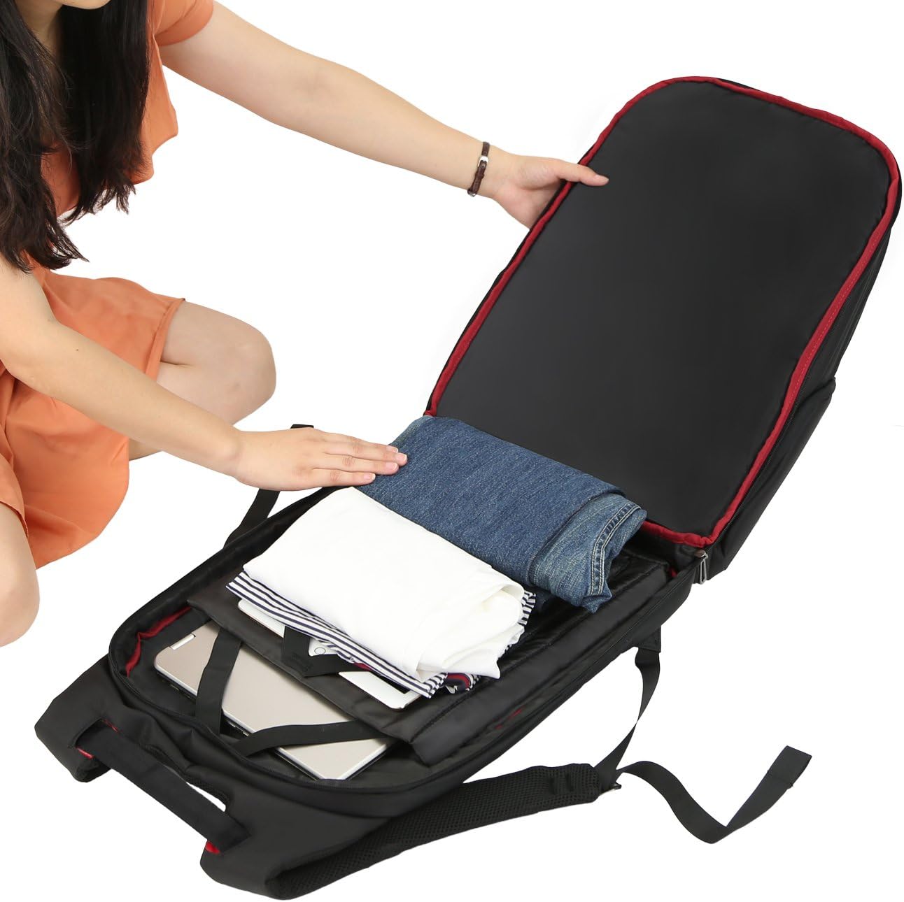 Uр Tо 40% оƒƒ Large Laptop Backpack for Men,Water Resistant Polyester Backpack with USB Charging Port,Large Bookbag College Backpack Travel bag Black Business Backpack fit 17.3 in laptops by Outjoy Frее Shірріng оƒƒеr Large Laptop Backpack for Men,Water Resistant Polyester Backpack with USB Charging Port,Large Bookbag College Backpack Travel bag Black Business Backpack fit 17.3 in laptops by Outjoy