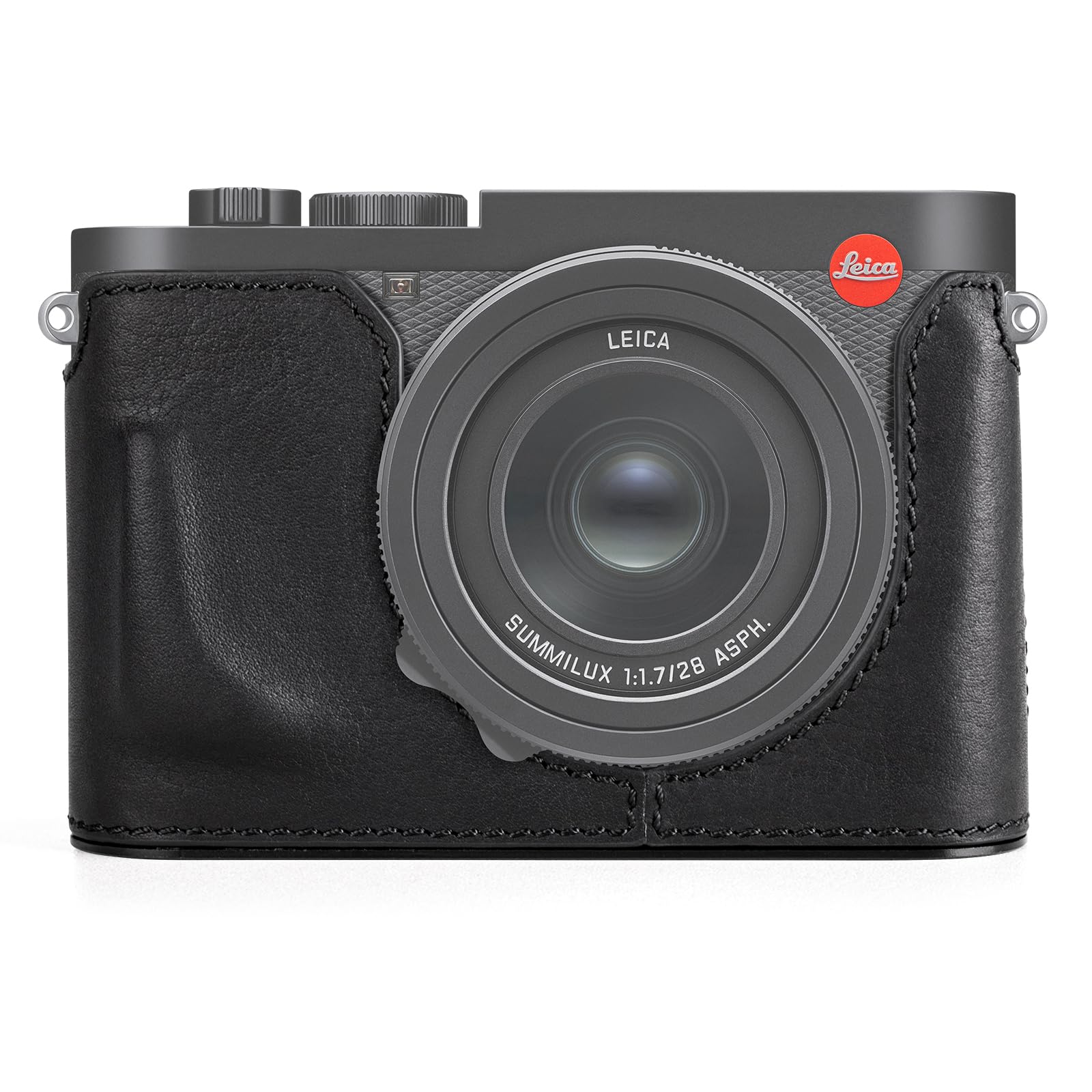 Iborrys Mezza Custodia In Vera Pelle Per Leica Q3 – Realizzata A Mano, Base In Metallo 6061, Coperchio Magnetico, Manico Ergonomico