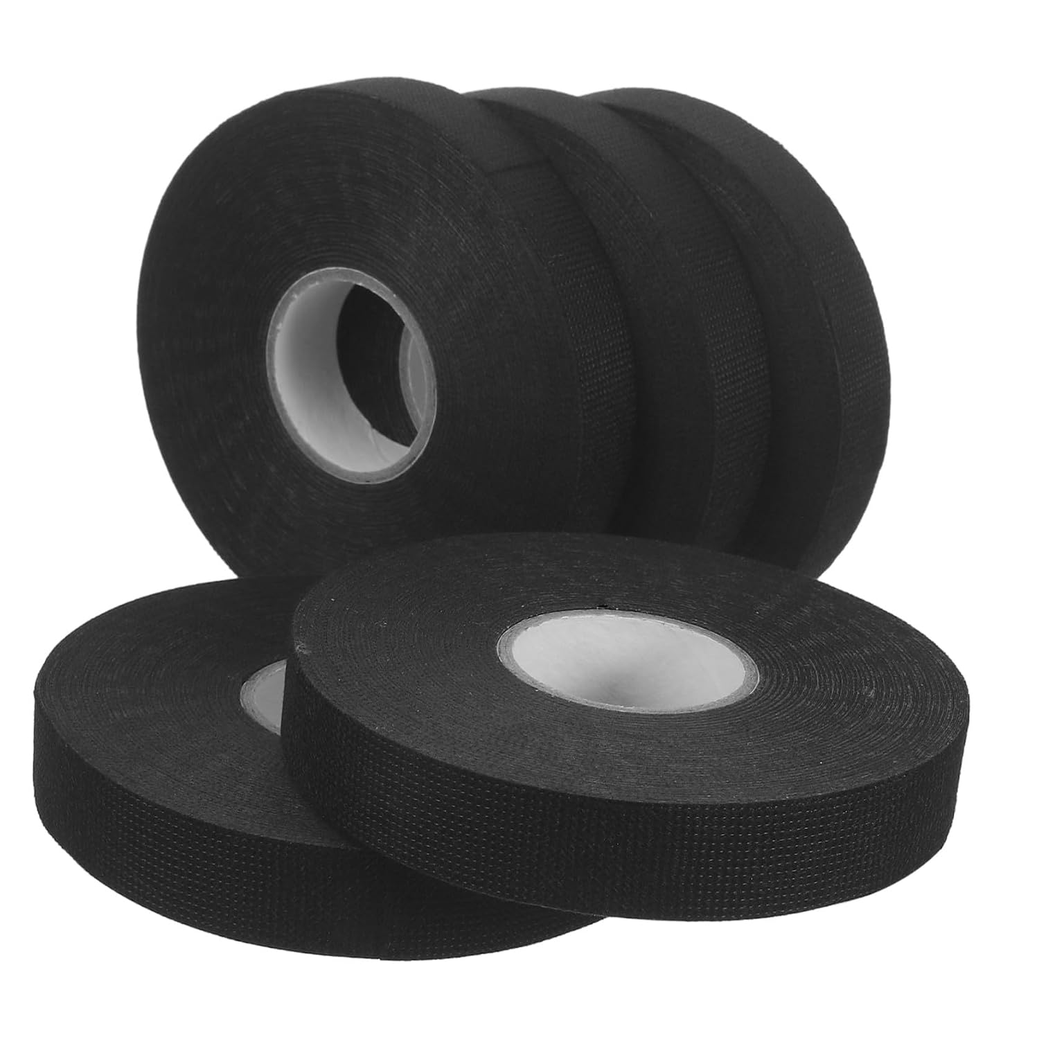 Gatuida Black Polyester Floral Tape for Plants, 5 Rolls Cut to Length