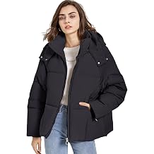 Gihuo Womens Puffer Jacket Winter Warm Coats Hooded Quilted Jackets with Removable Hood