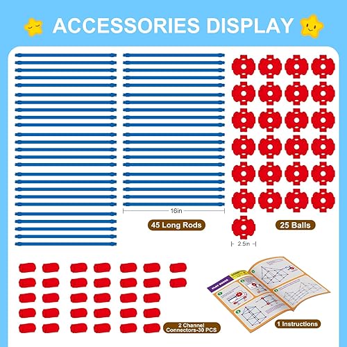 Miniatura 5 de SpringFlower Kit de construcción de fuertes para niños, juguetes de construcción STEM, regalo educativo para niños y niñas de 3, 4, 5, 6, 7, 8, 9,