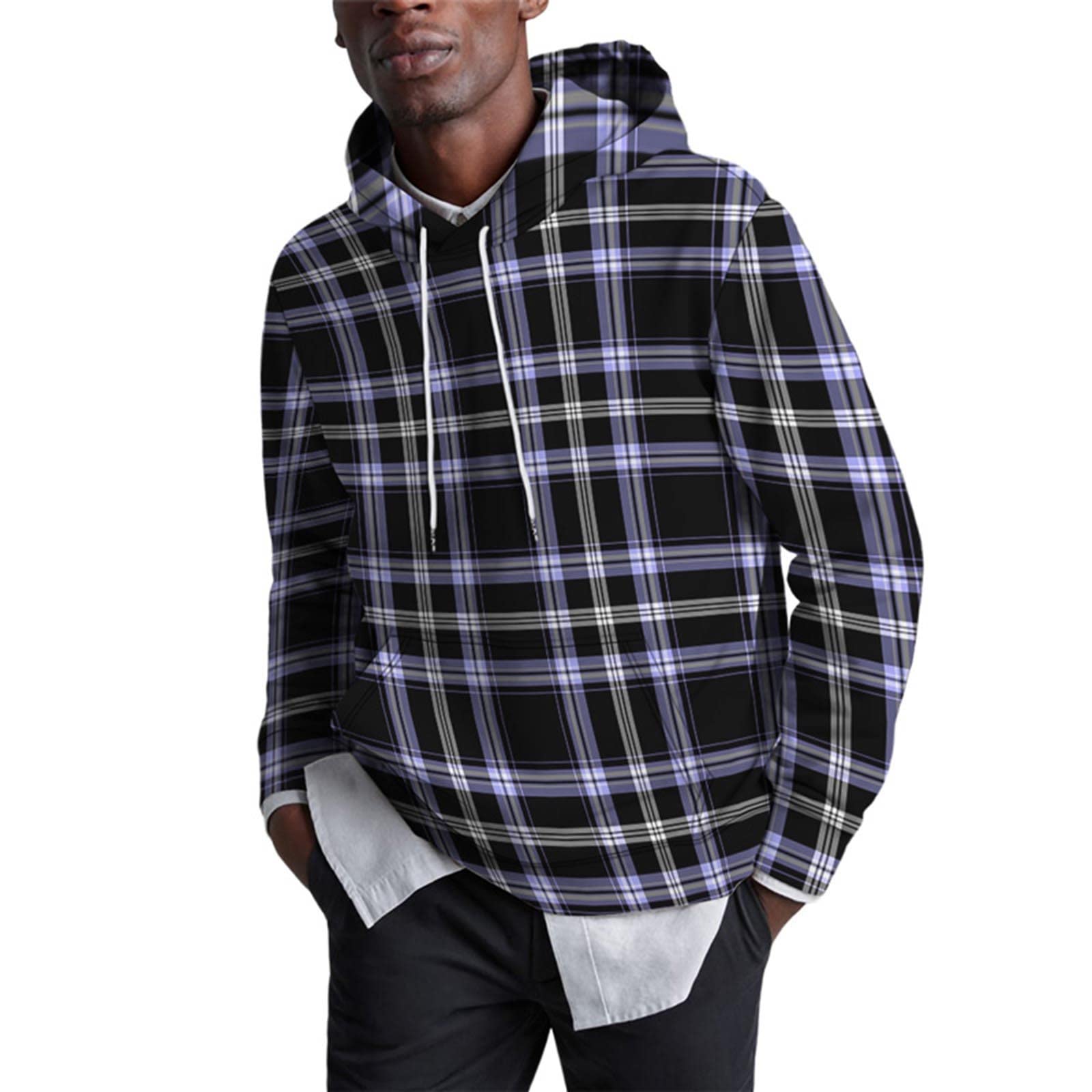 OCCOKO Sweatshirts & Hoodie Men's Luxury Sweatshirt Graphic Print Custom Thick Fleece Coat