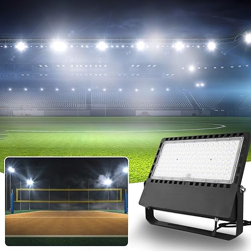 Miniatura 7 de ILLSTAR Luz de inundación LED de 300 W para exteriores, súper brillante, 42000 lm 100-277 V, luces LED de estadio para arena, estadio, patio