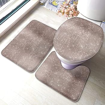 Meiya Design Hot Pink Faux Glitter Bathroom Rug Mats Set 3 Piece Soft Shower Bath Rugs Contour Mat And Toilet Lid Cover Perfect Combination And Comfort Amazon Co Uk Kitchen Home