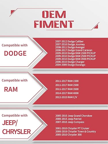 Miniatura 2 de OTUAYAUTO - Boquillas para limpiaparabrisas para Chrysler, Dodge, Jeep, Ram Repl - Kit de manguera de boquillas para Ram Dodge Chrysler Jeep,Repl