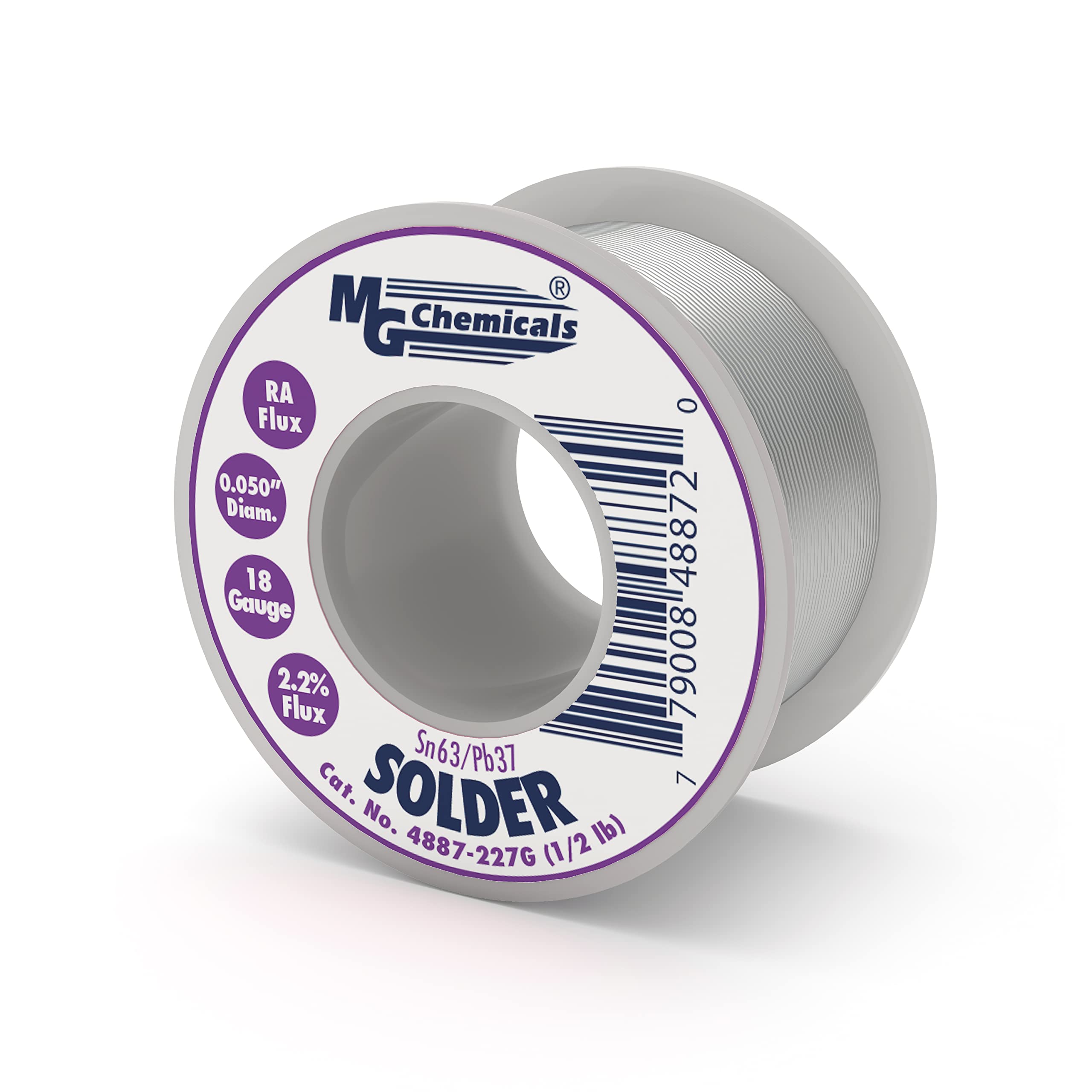 MG Chemicals 4887-227G 63/37 Rosin Core Leaded Solder, 0.05