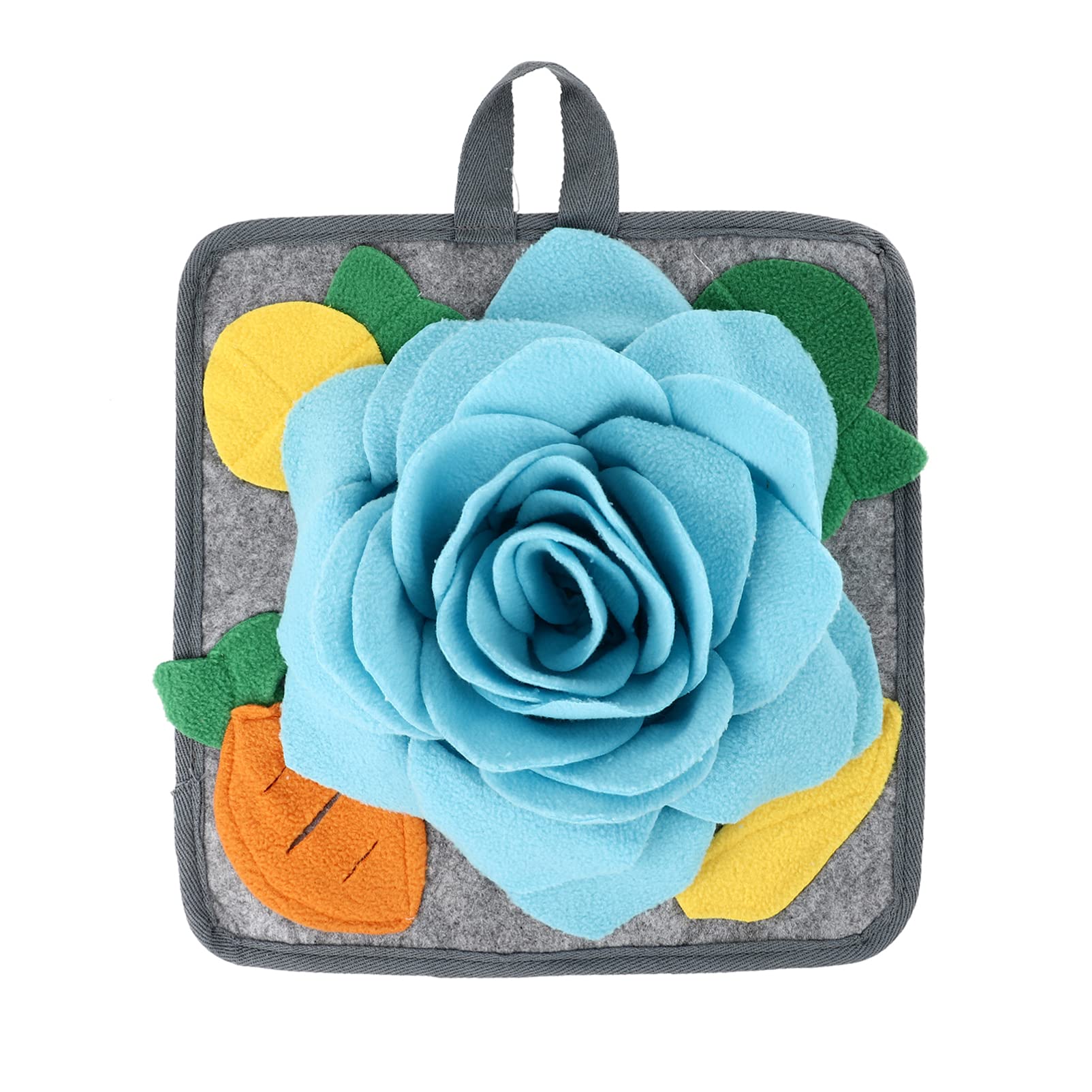 balacoo Rabbit Snuffle Mat Washable Polar Fleece Pet Foraging Mat Boredom Breaker Enrichment Toy Bed for Rabbits Bunny Guinea Pigs Ferrets hillas Small Animals Dogs Blue