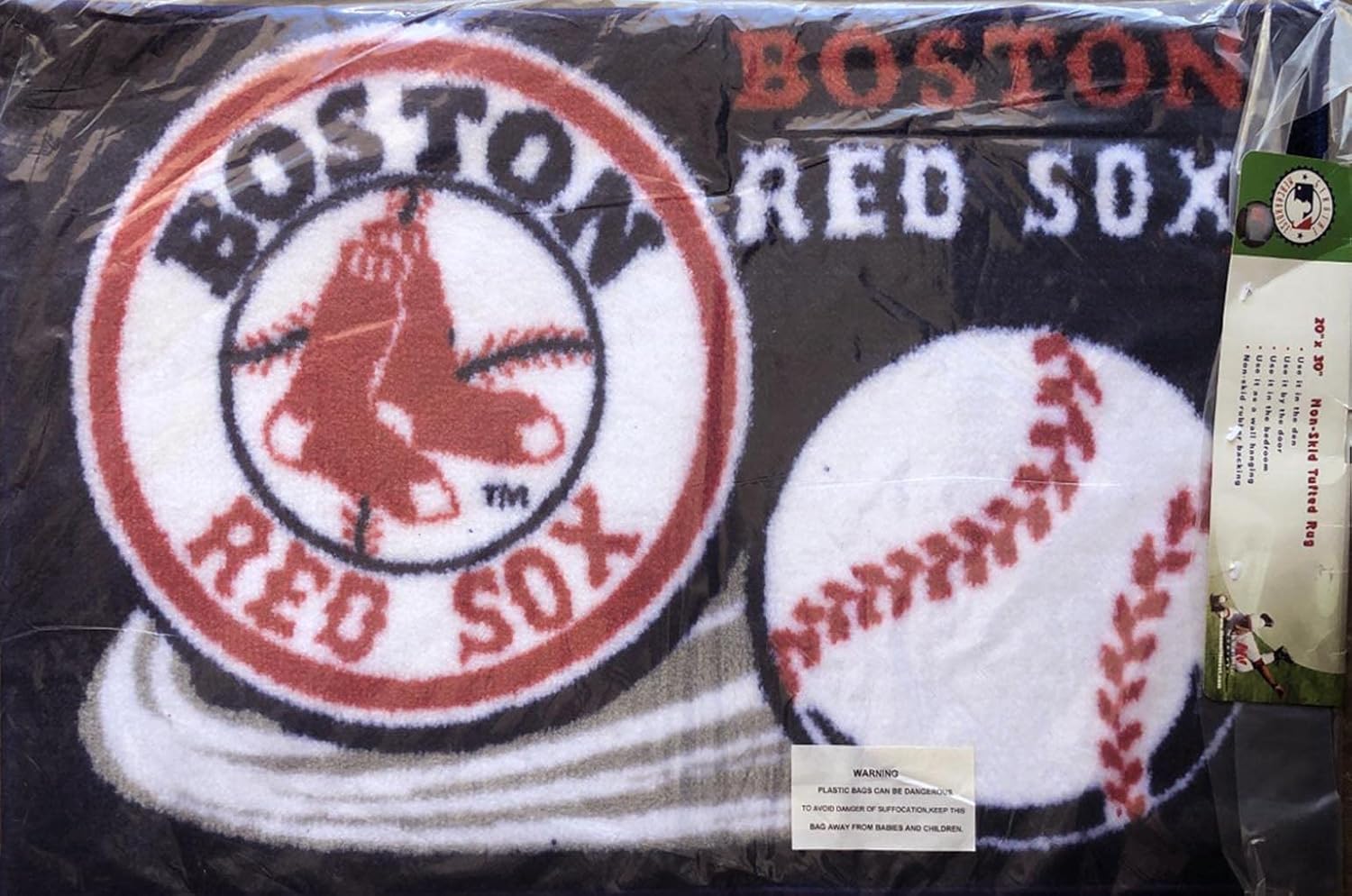 MLB Boston Red Sox Small Tufted Rug, 20" x 30" Sports