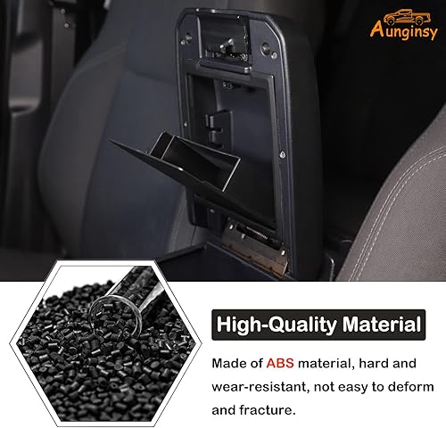 Vista 3 de Aunginsy Caja de almacenamiento para consola de reposabrazos compatible con Toyota Tacoma 2016-2023, barandilla de consola central, caja