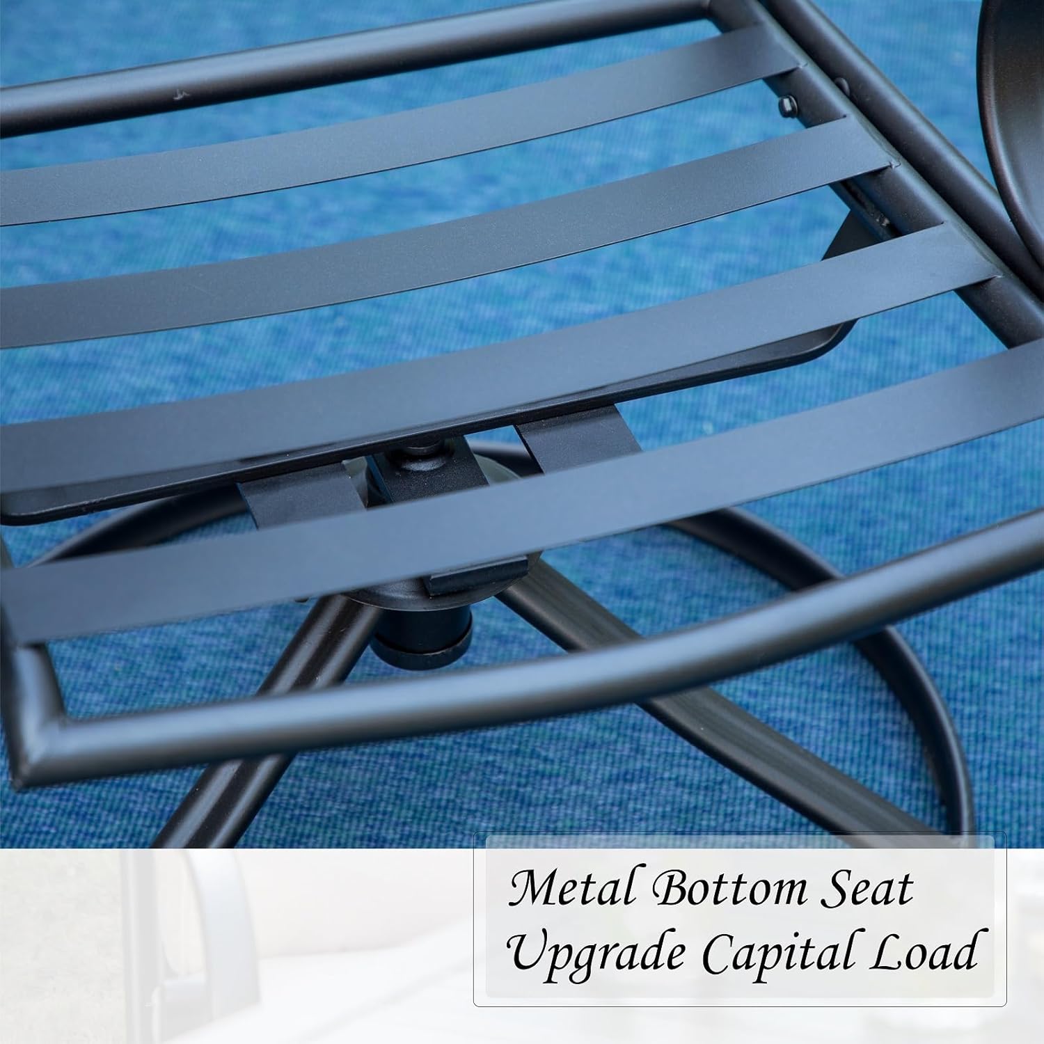 MFSTUDIO Patio Dining Sets for 8, Patio Table and Chairs Set with Umbrella Hole, Patio Furniture Set with Square Table & Swivel Chairs, 9 Piece Outdoor Dining Set for Deck, Poolside, Backyard, Garden