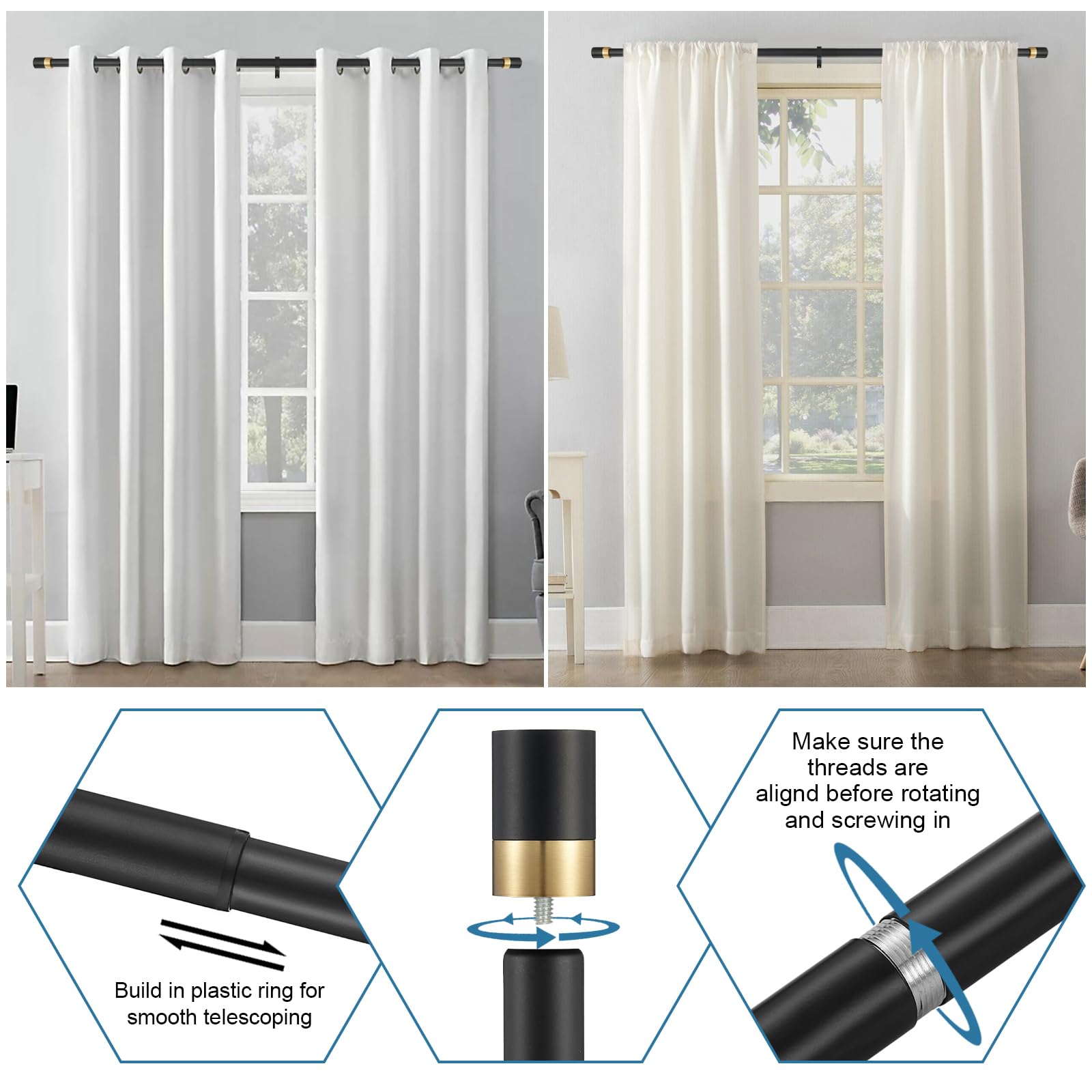 Snapklik.com : Splicing Single Window Rods 16-56 Inchs, 1inch Rod ...
