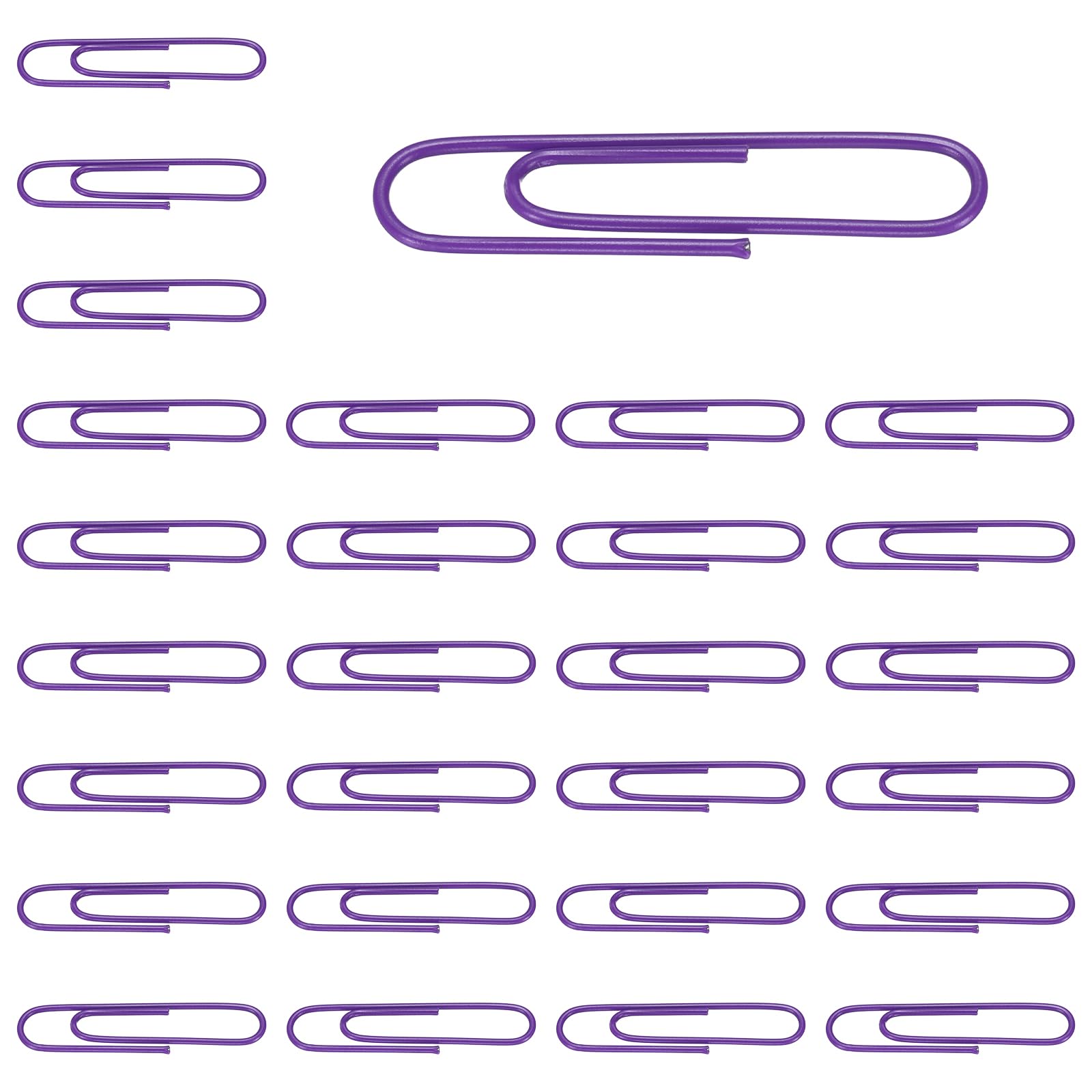 PATIKIL 150 Pcs Pin Shape Paper Clip, 5 x 1cm Large Pin Paper Clip Cute Metal Planner Bookmarks Decorative Clamps Holders for Document Office Home, Purple