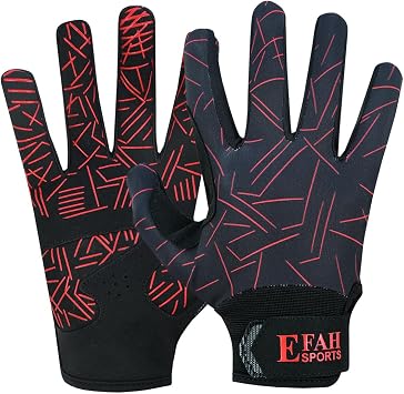 Baseball Batting Gloves for Youth Adult Mens Kids Boys Padded Comfortable Softball Batting Gloves with Super Grip Finger Fit Palms