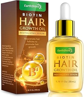 Hair Serum with Biotin Hair Oil Hair Treatment, Repairs Damaged Hair Makes Hair Thicker, Longer and Stronger for Men & Women -35mL