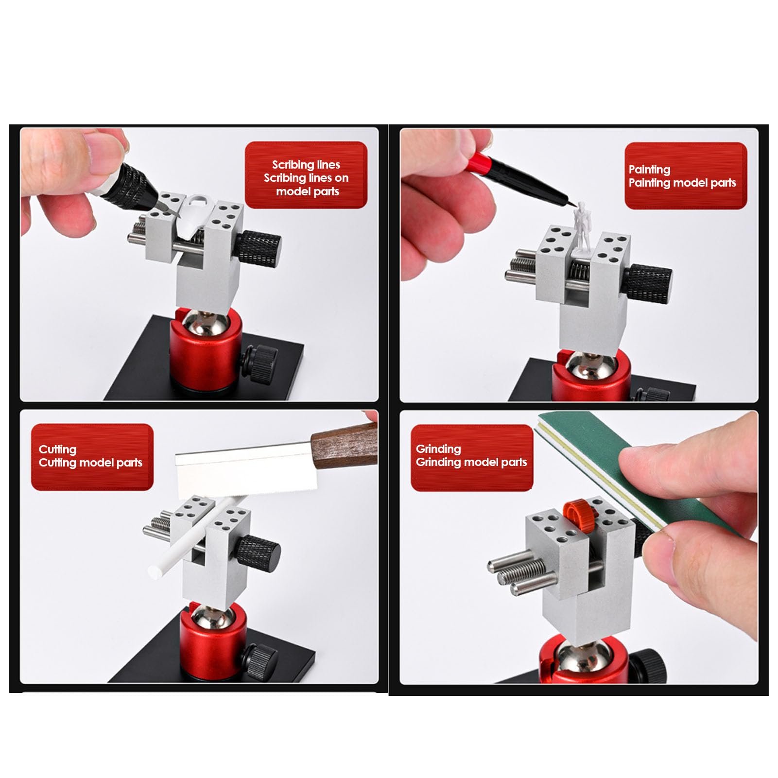 Jectse Mini Morsa da Tavolo, Morsa da Banco Piccola, da Banco Ruotabile a 360° con Base per Creazione di Gioielli, Piccoli Progetti, Progetti Fai da Te, Strumento di Riparazione