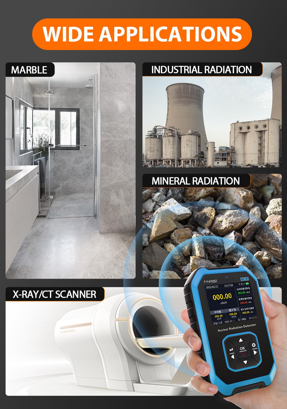 WESTOBIG Geiger Counter - Radiation Detector -5 WESTOBIG Geiger Counter - Radiation Detector -5