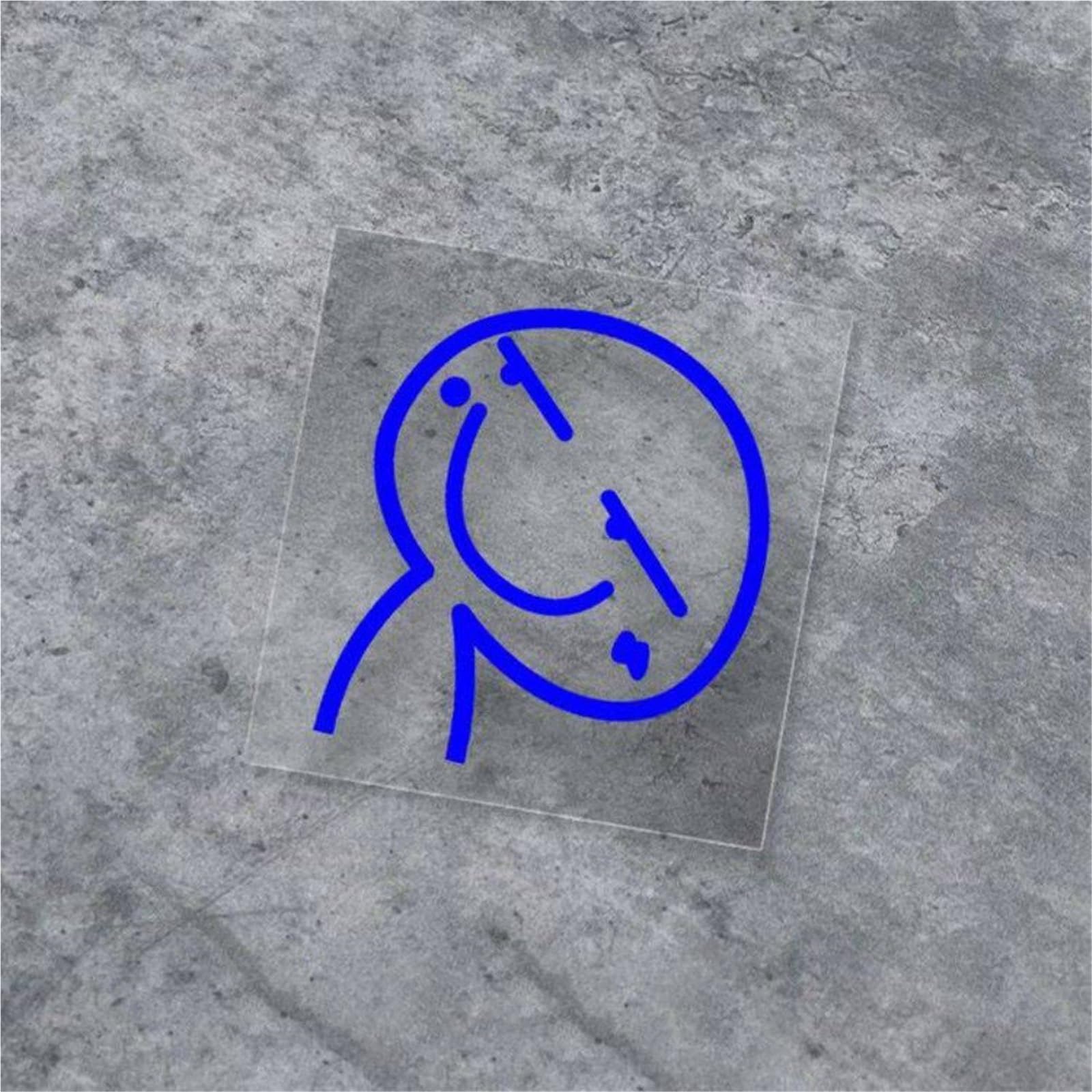 FGLFPXI Funny Wink Smiley Face Sticker Waterproof Creative Car Decal Multiple Colors Available
