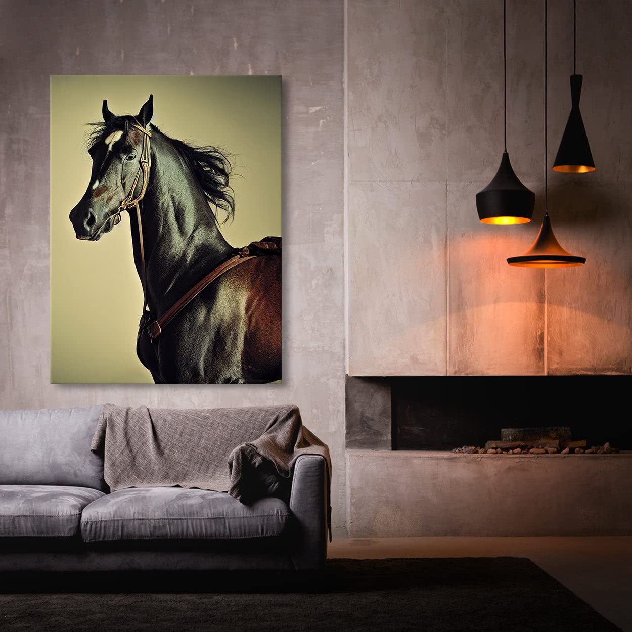 Stampa Su Tela Con Cavallo Divertente - Quadro Decorativo Da Parete 30,5x40,6 Cm - Giosve Decorazione