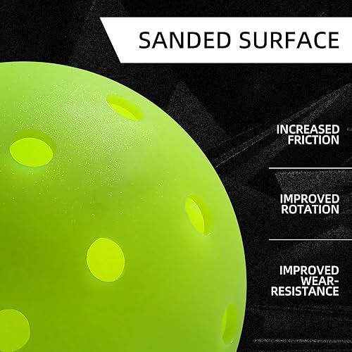 Miniatura 2 de Pickleball Balls  Crack-Resistant  40 Holes Outdoor Pickle Balls  High Bounce, Perfectly Balanced Pickle Ball for Tournament Play
