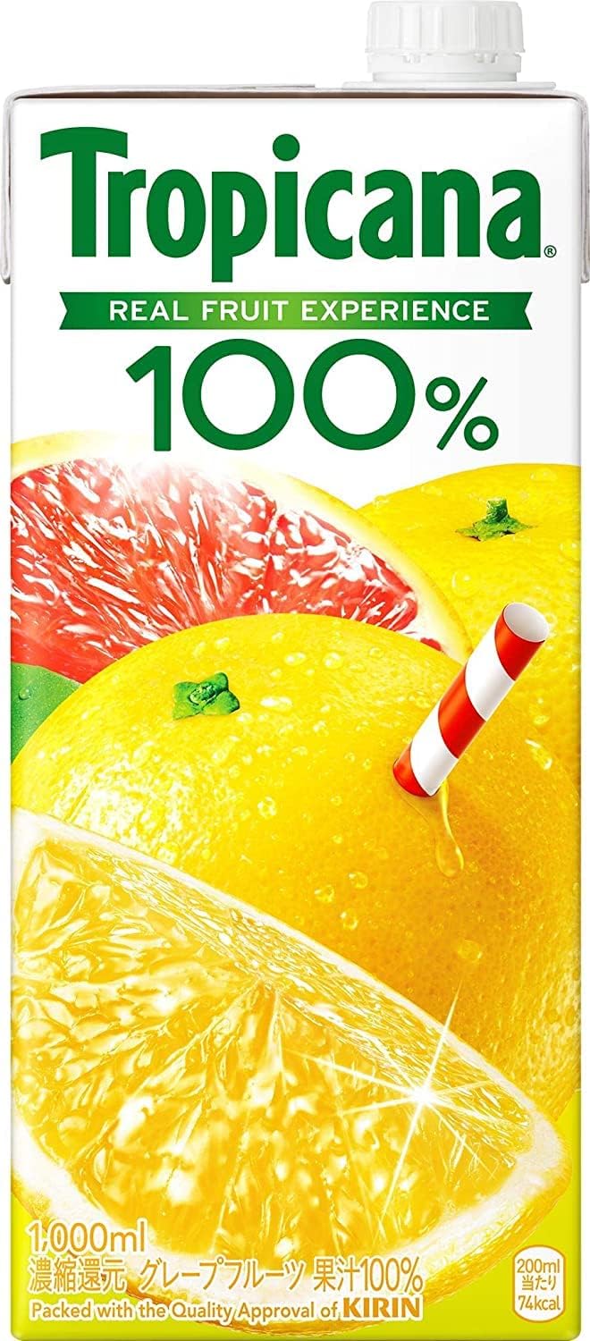 キリン トロピカーナ 100% グレープフルーツ 1000ml紙パック×6本入 …