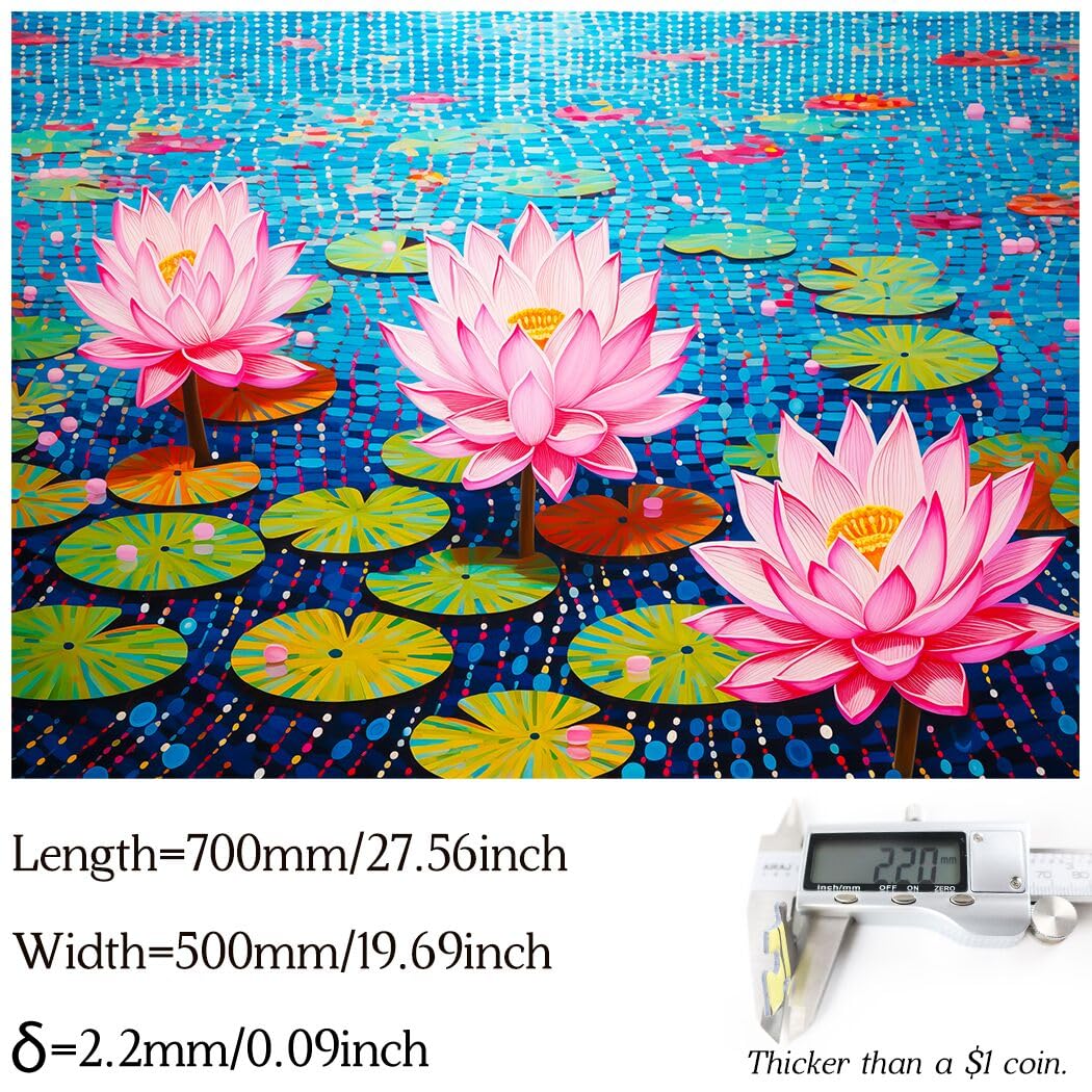 Waterlily Pond Puzzle – 500-Piece Adult Jigsaw Puzzle, Colorful Lotus Flowers & Lily Pads Challenge - View #10