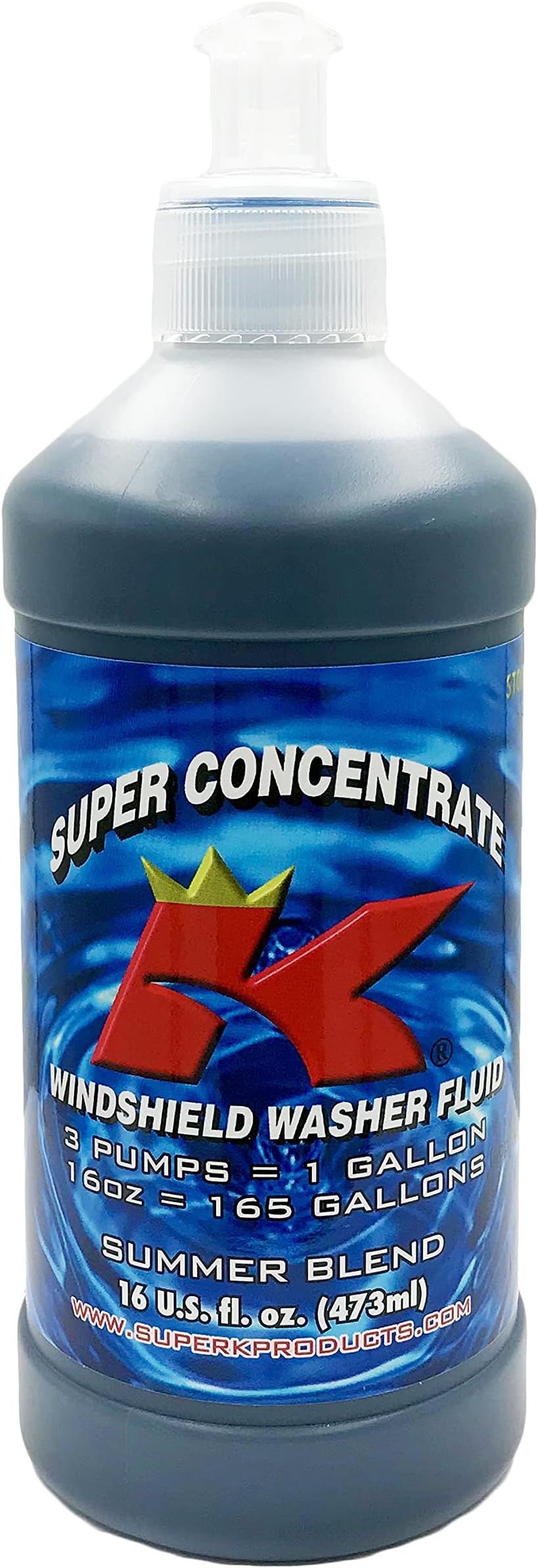 Super K Concentrate Windshield Washer Fluid - Makes 165 Gallons - 16 fl. oz.