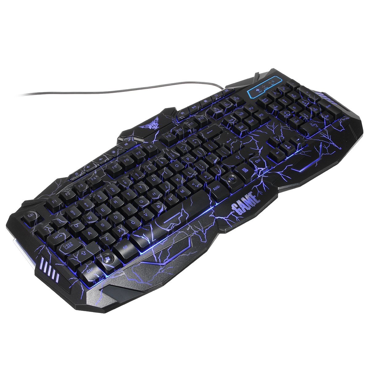 Wasserabweisende Gaming Tastatur BESTRUNNER USB Einstellbare 3 Farben LED Helligkeit Hintergrundbeleuchtung Luminous Illuminated Pro Gaming Tastatur für Laptop Desktop Gamers Wired
