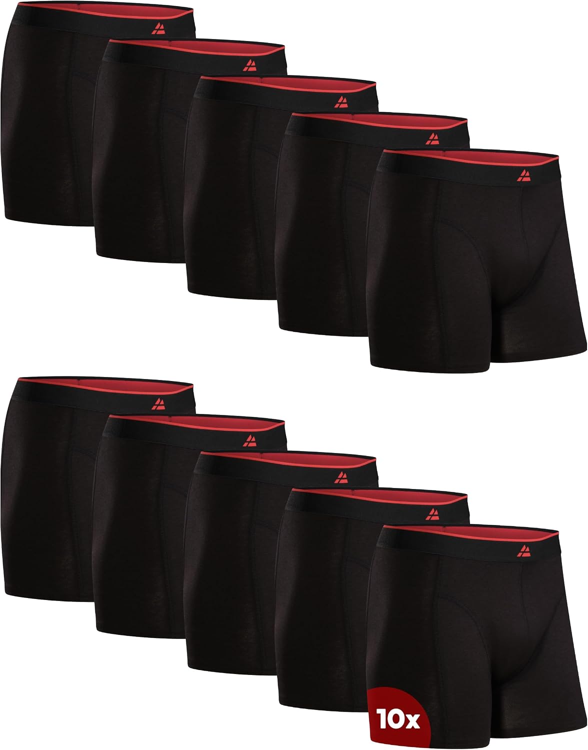 Black/Red Pack of 10