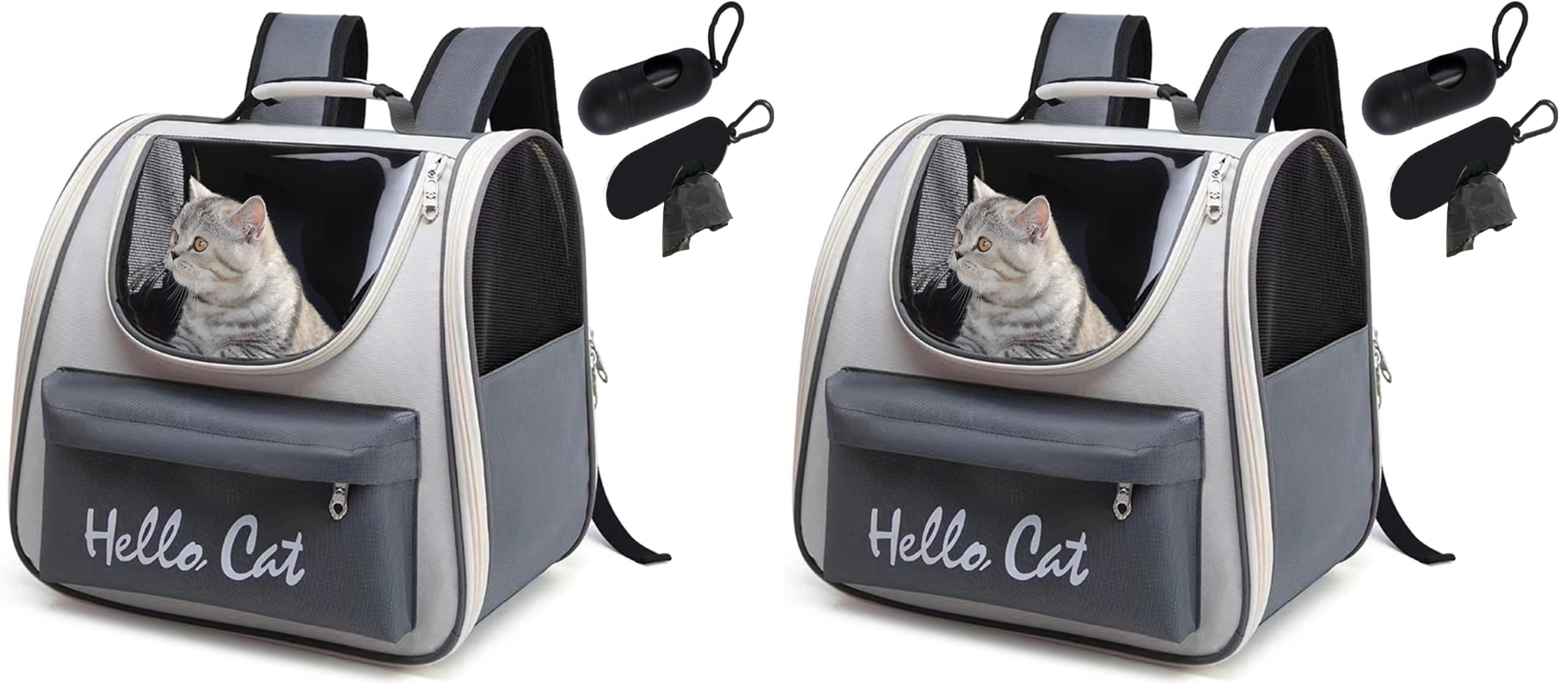 Mochila para Gatos, Mochila Cápsula Espacio para Mascotas,Mochila Transportín Gato Bien Ventilado,Bolsa portátil para Gatos,Bolsa de Transporte para para Gatos y Perros Pequeños (Paquete de 2)