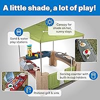 Vista 10 de Step2 Patio de Juegos Todo Alrededor con Toldo – Casa de juegos al aire libre sombreada para niños con características realistas e interactivas