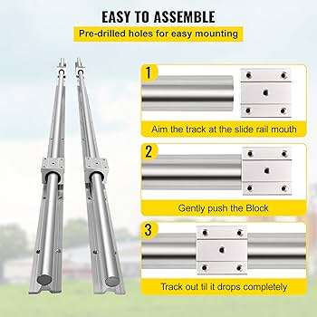 OrangeA Linear Rail 2PCS SBR16-2000mm, 2xLinear Guide Rails