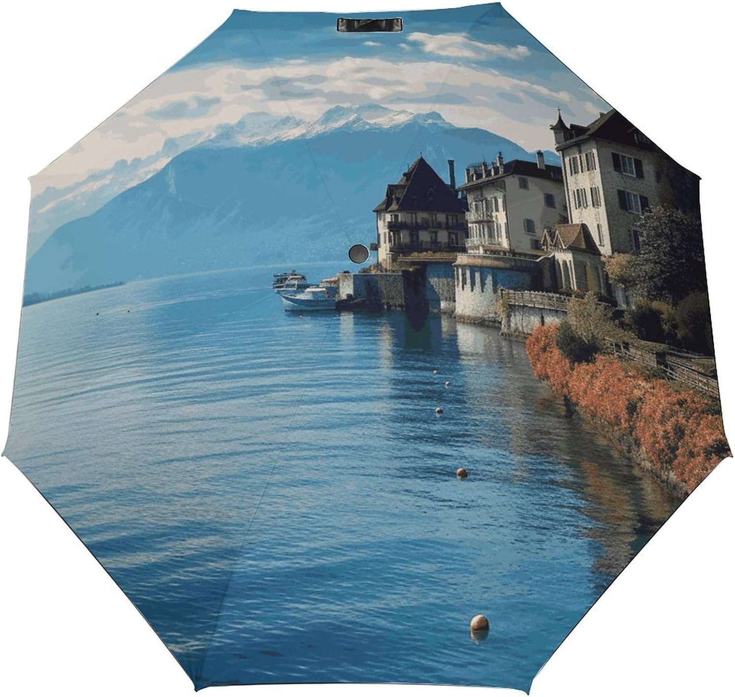 Folding Small Sun Umbrella Lake Geneva Switzerland Windproof Travel Umbrella Lightweight Small And Compact Suit for Pocket