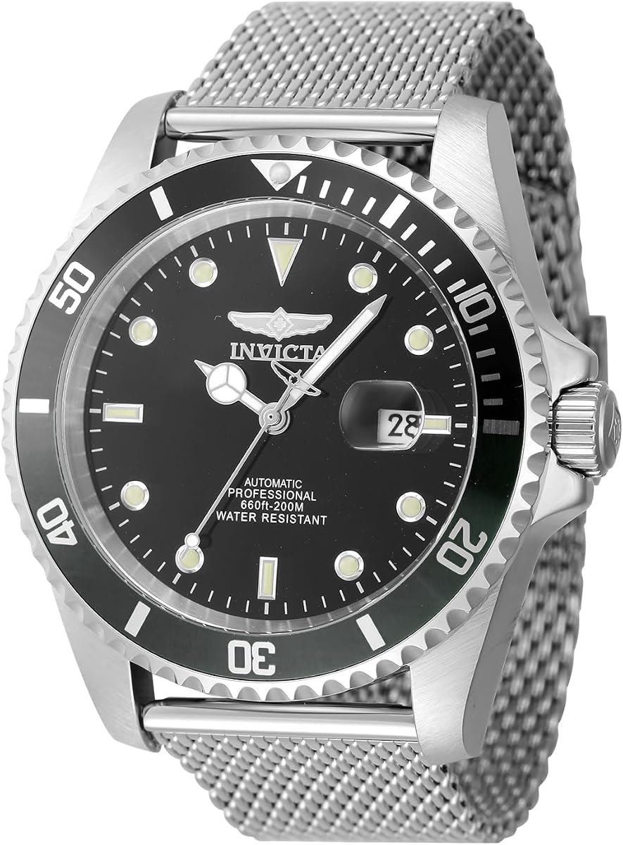 Invicta Pro Diver Men 47mm Stainless Steel Steel Black dial 8215 Automatic