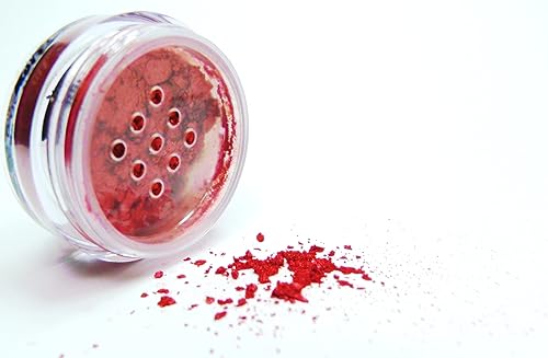 Hermoso pigmento de polvo de sombra de ojos suelto vegano de terciopelo de cobre quemado de malva profunda, maceta de polvo mineral de una sola