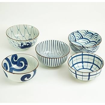 Amazon.co.jp: 西海陶器 清秀窯 染付 絵変り 丼 和風 どんぶり