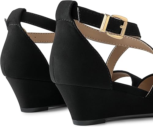 Miniatura 5 de DREAM PAIRS - Sandalias de tacón bajo con correa de tobillo para mujer