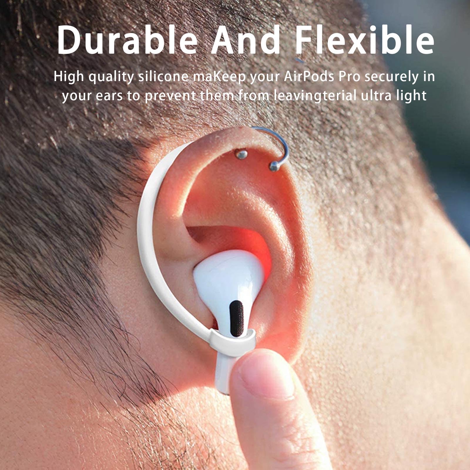 GWAWG 3 Coppie Earhooks Anti-Perso Porta Auricolari, Uso per Airpod e Sport In Esecuzione