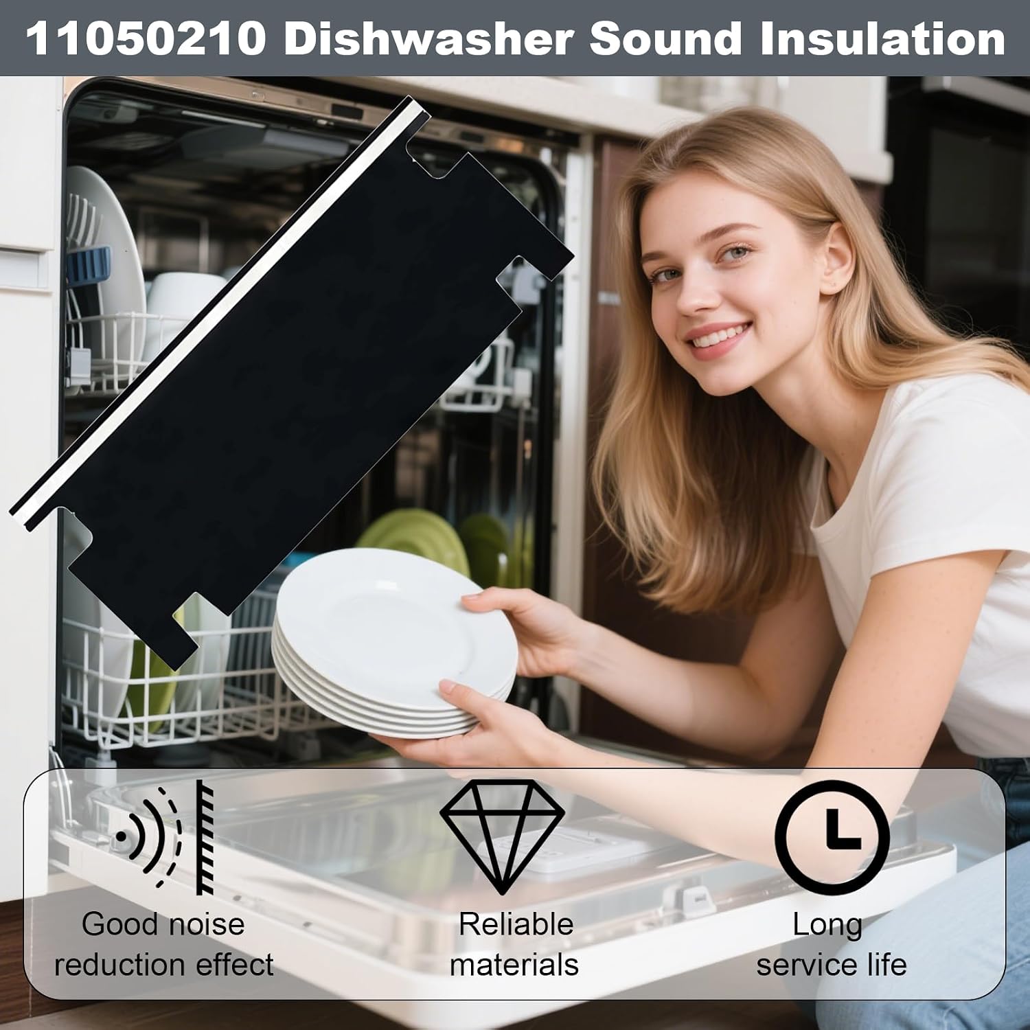11050210 Dishwasher Sound Insulation for Bosch Thermador Gaggenau Dishwasher,Compatible Models AP7192891 PS16746079 00746519 746519