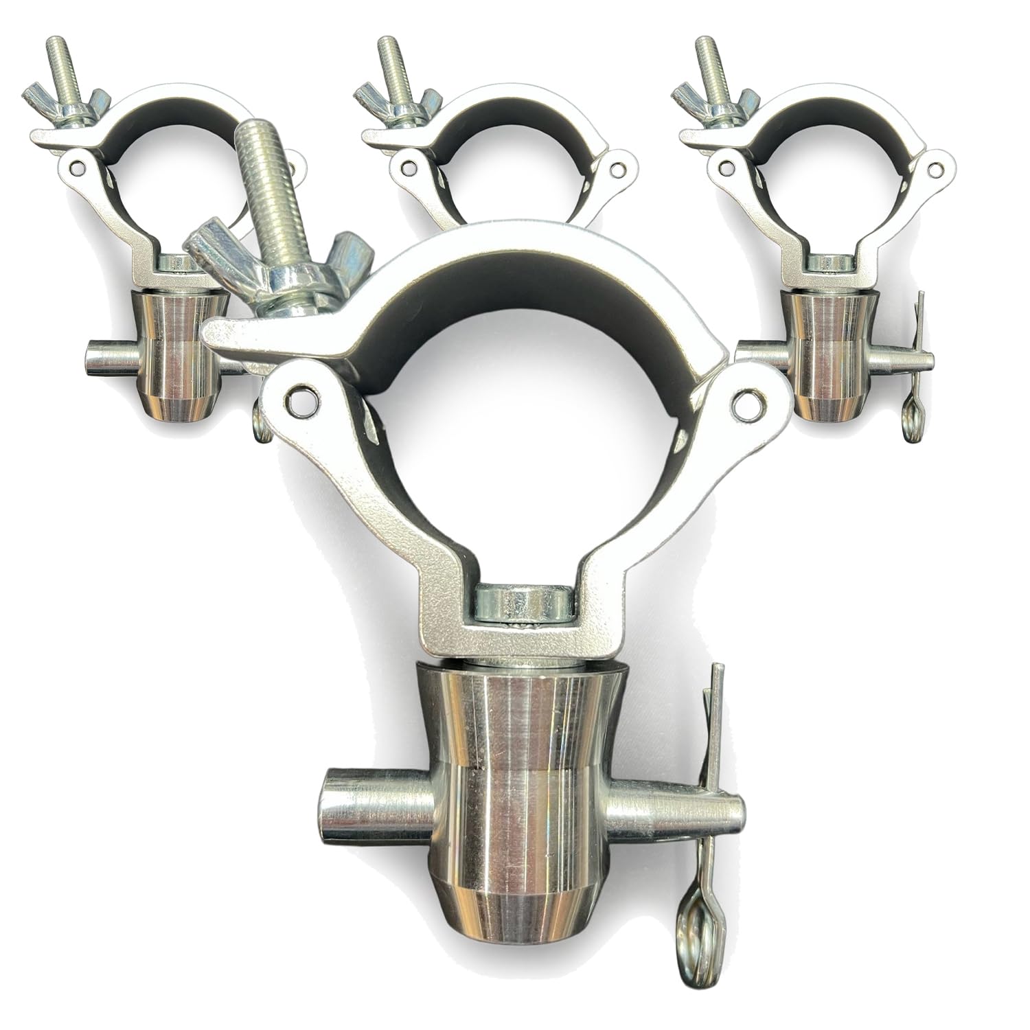 beamz 4x BC50-200 Half Coupler to Half Truss Conical, Heavy Duty Truss Clamp Set, 200kg Load, Lighting & Effects, Lighting Clamps, Stage Truss, LED Lighting Accessories