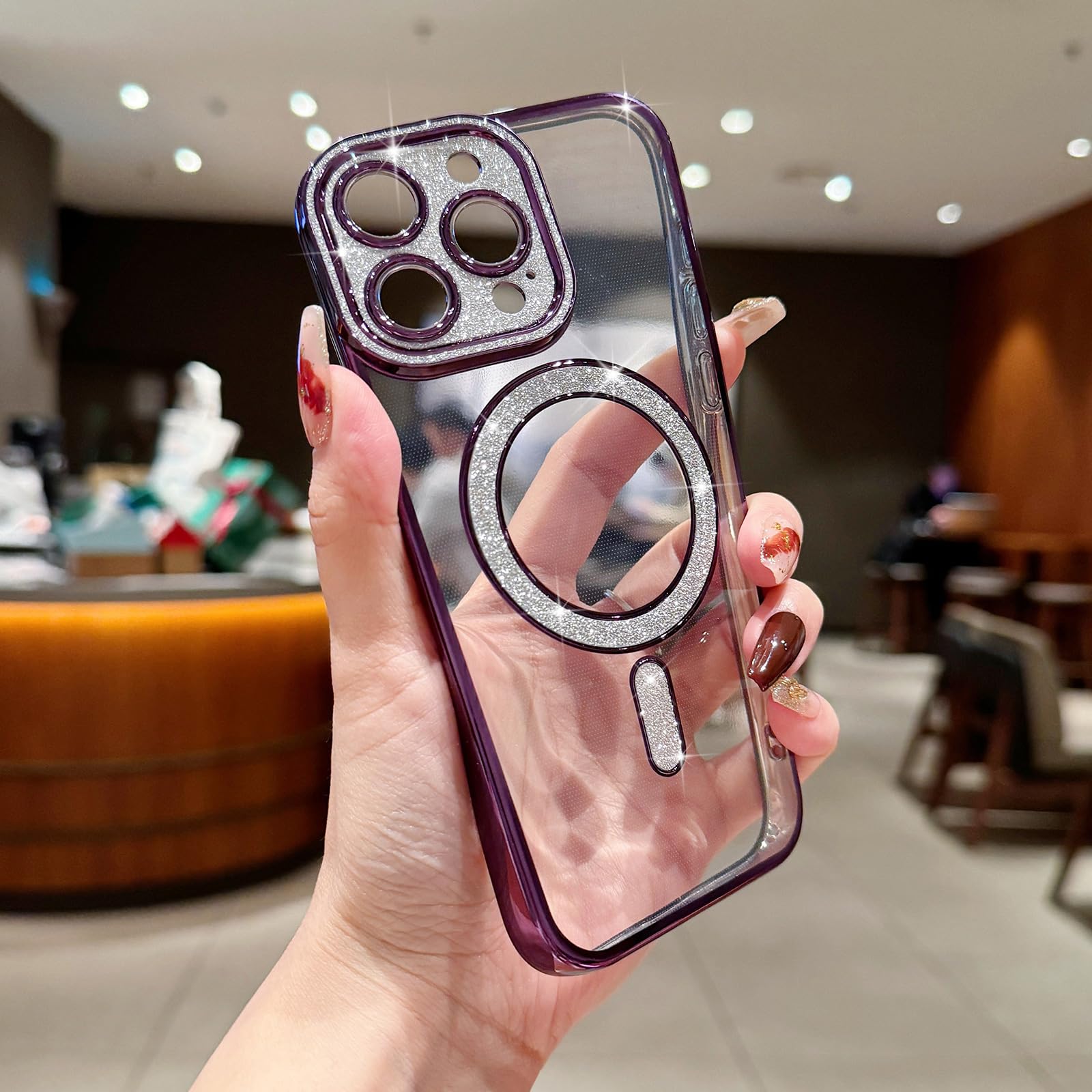 Custodia iPhone 14 Pro Max Pelle Grigia Farfalla Slot e Stand Video