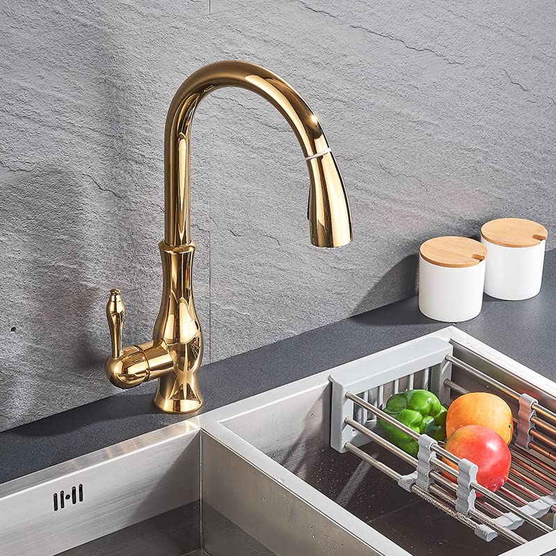 Robinet de cuisine en laiton noir mitigeur d'évier à arche élevée