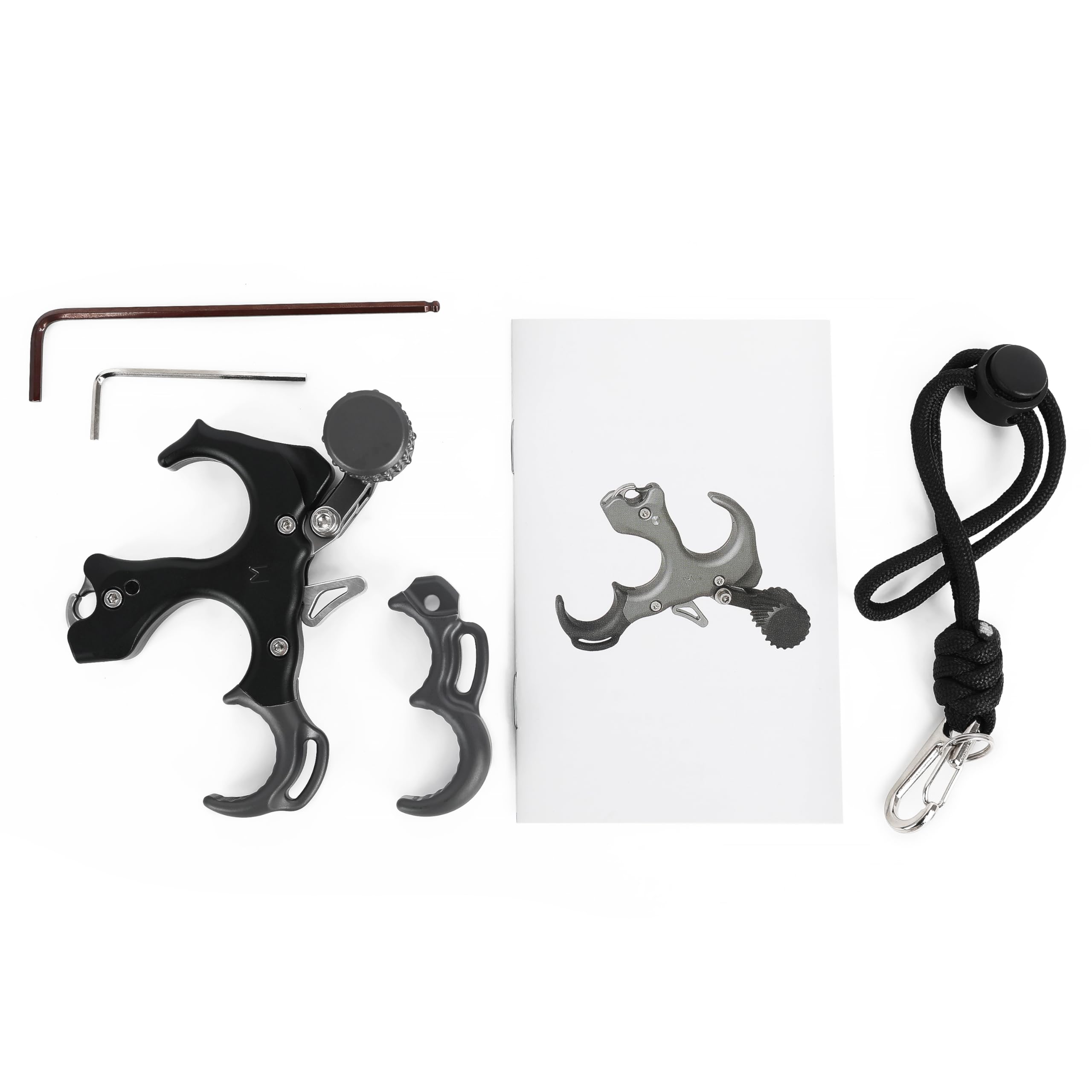 wolfman Tiro con L'Arco Dispositivo di Sgancio Manuale a Pollice per Arco Compound 3 o 4 Dita Accessori per Caccia con L'Arco